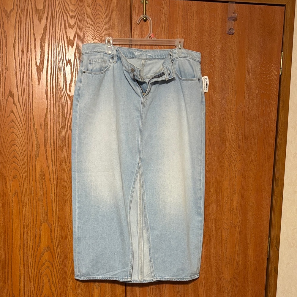 Old Navy Light Blue Denim Skirt